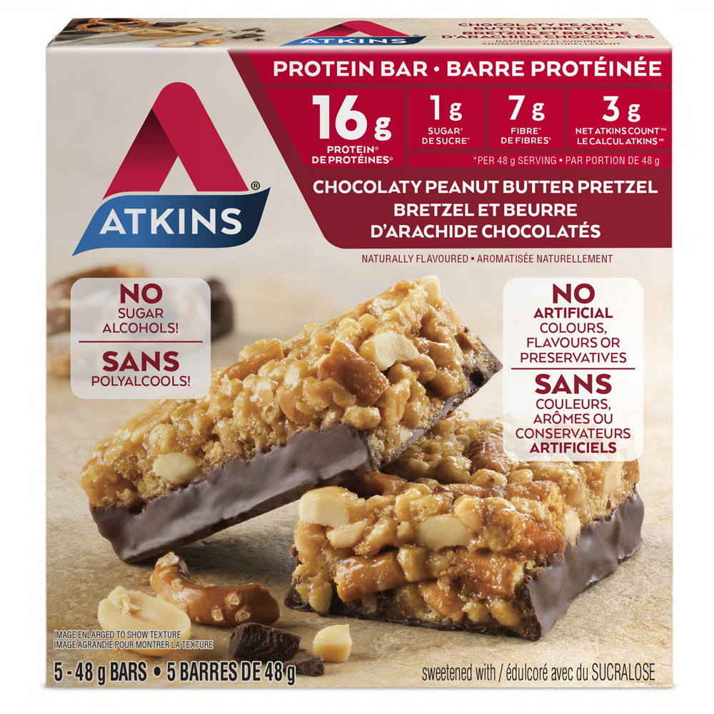 Barre protéinée bretzel et beure d'arachide chocolatés