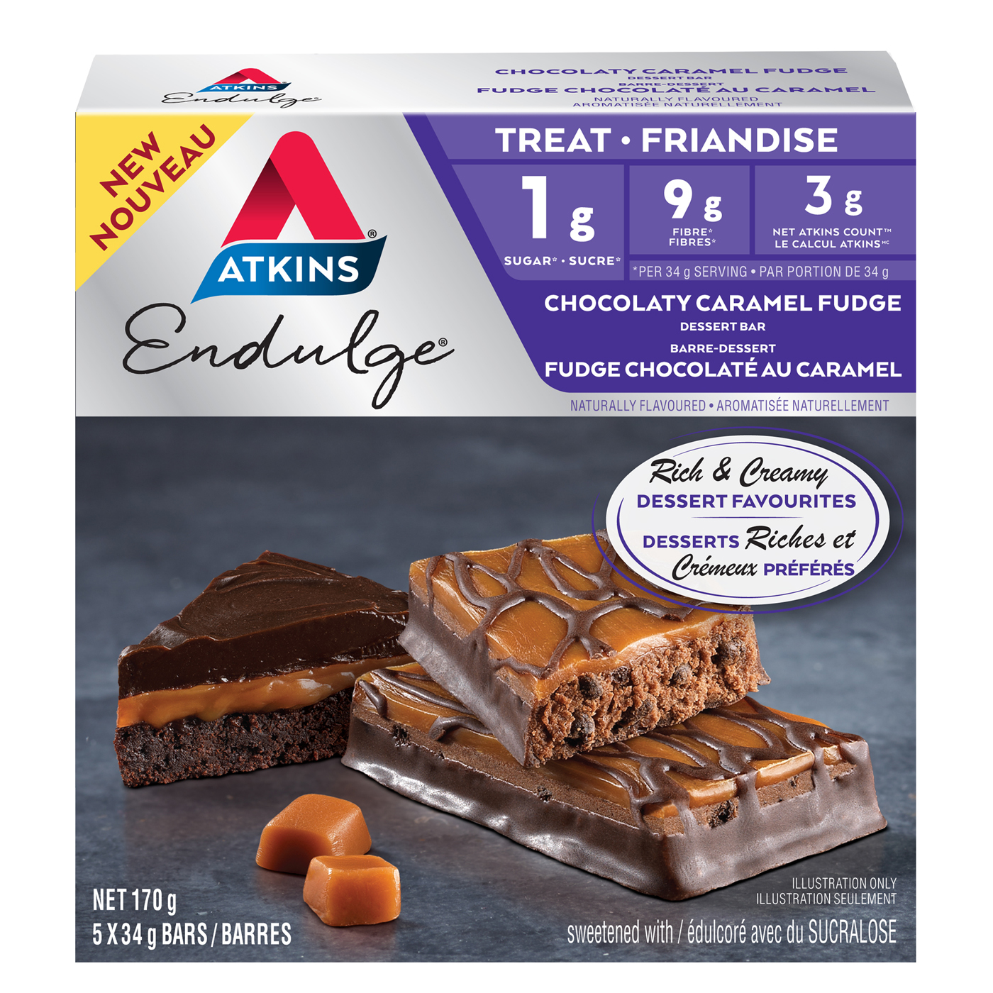 Fudge Chocolaté au Caramel Barre-Dessert