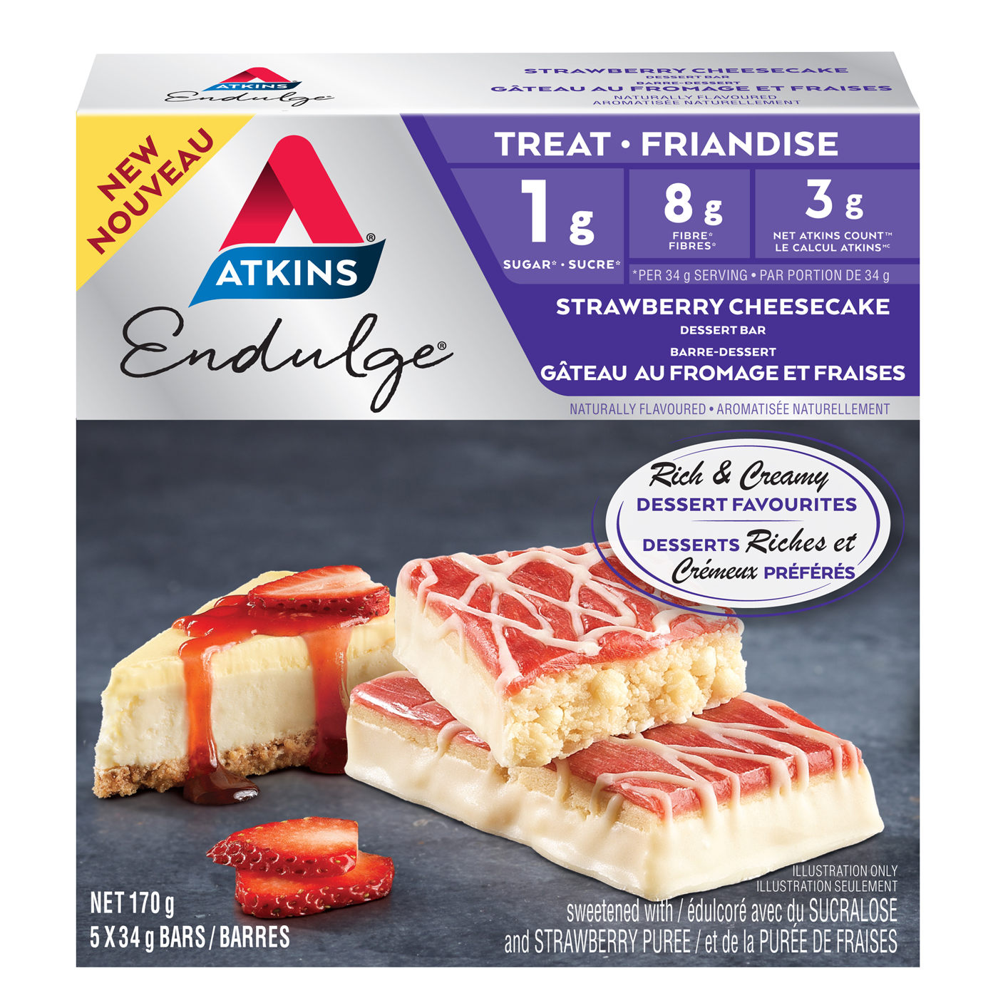 Gâteaux au Fromage et Fraises Barre-Dessert