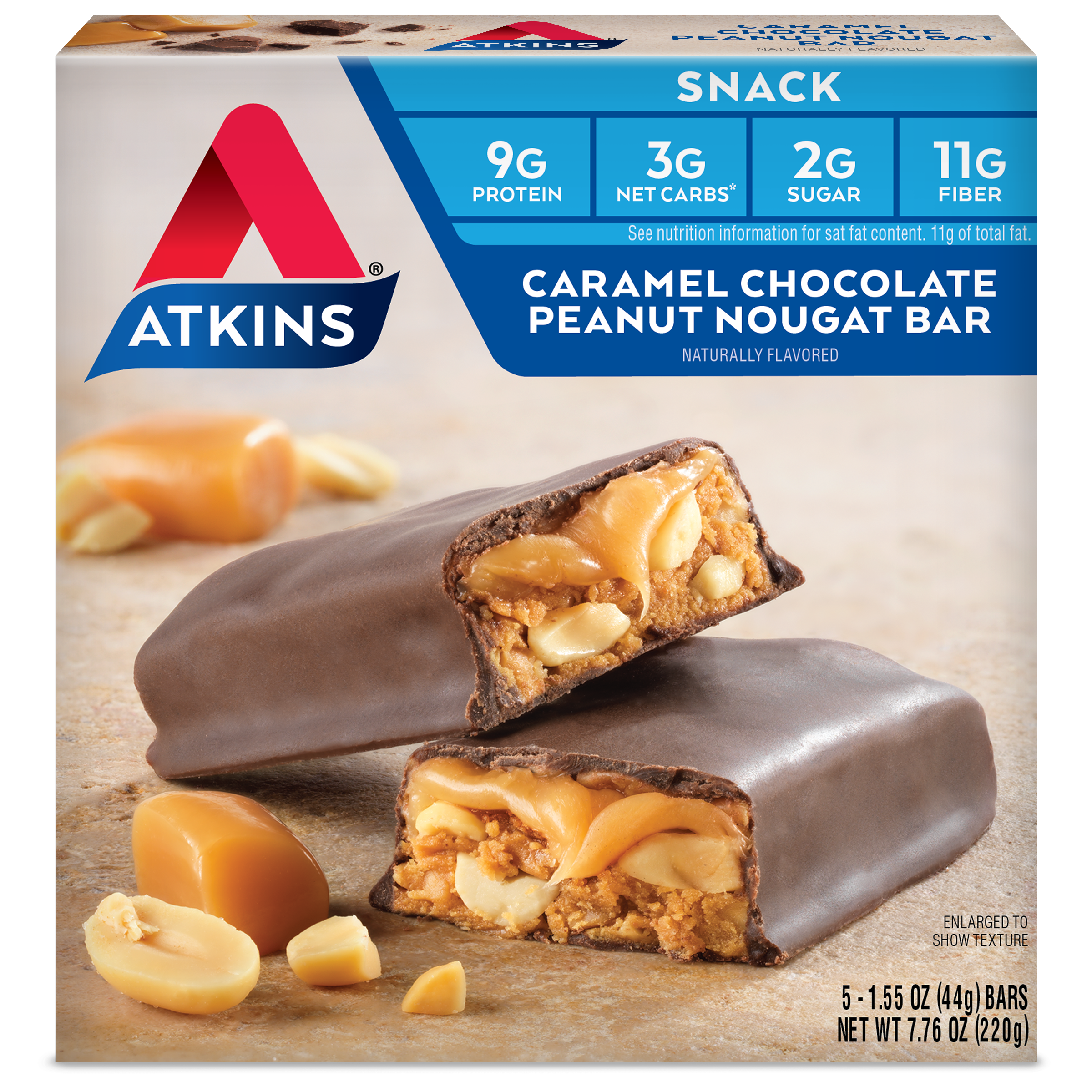 Caramel Chocolate Peanut Nougat Bar