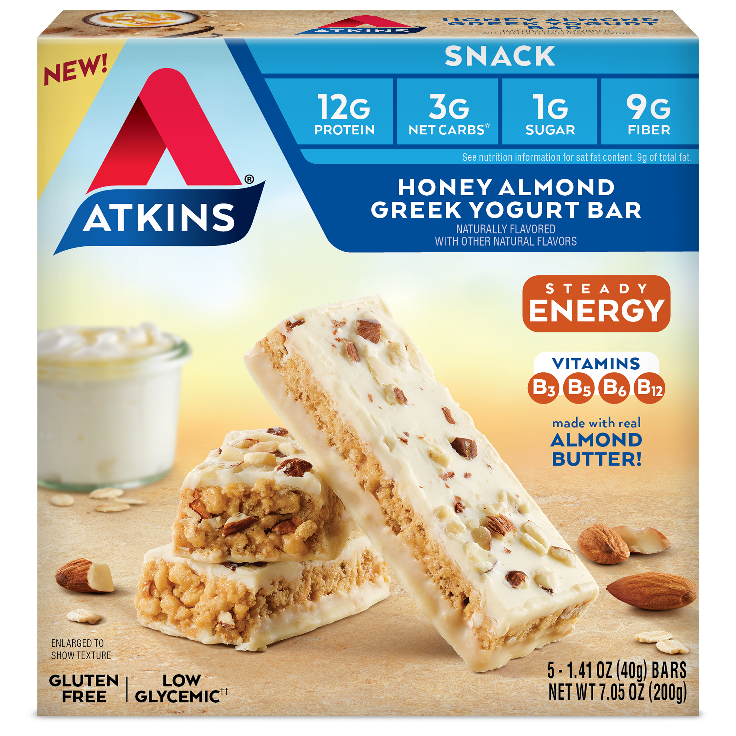 Honey Almond Greek Yogurt Bar