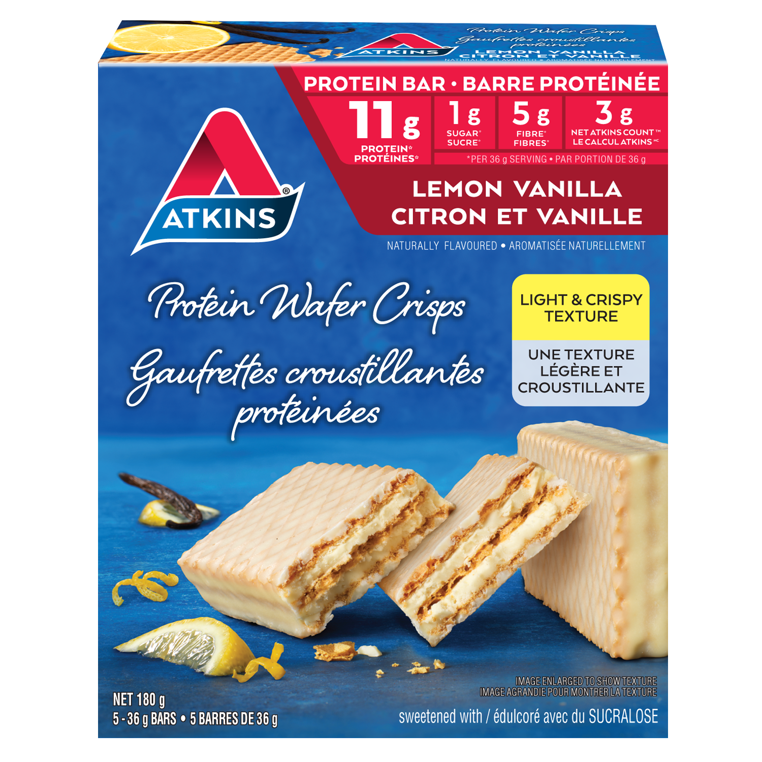 Lemon Vanilla Protein Wafer Crisps